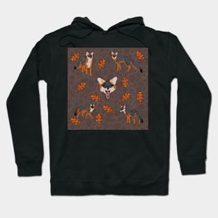 Grey Foxes Brown Hoodie